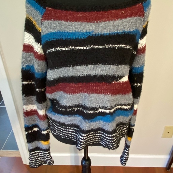 Free people multi  color fuzzy sweater - Picture 3 of 10